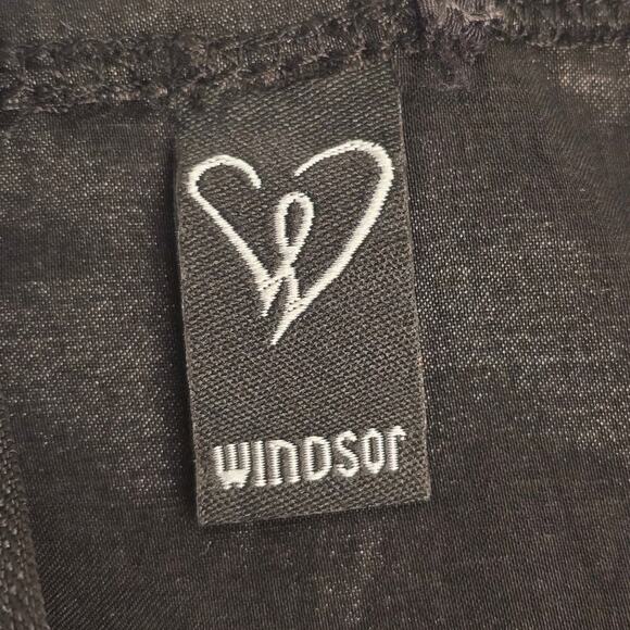 Black Mini Dress Sz S Sweetheart Embroided Rose Applique Strappy Whimsigoth Y2K - Picture 6 of 11